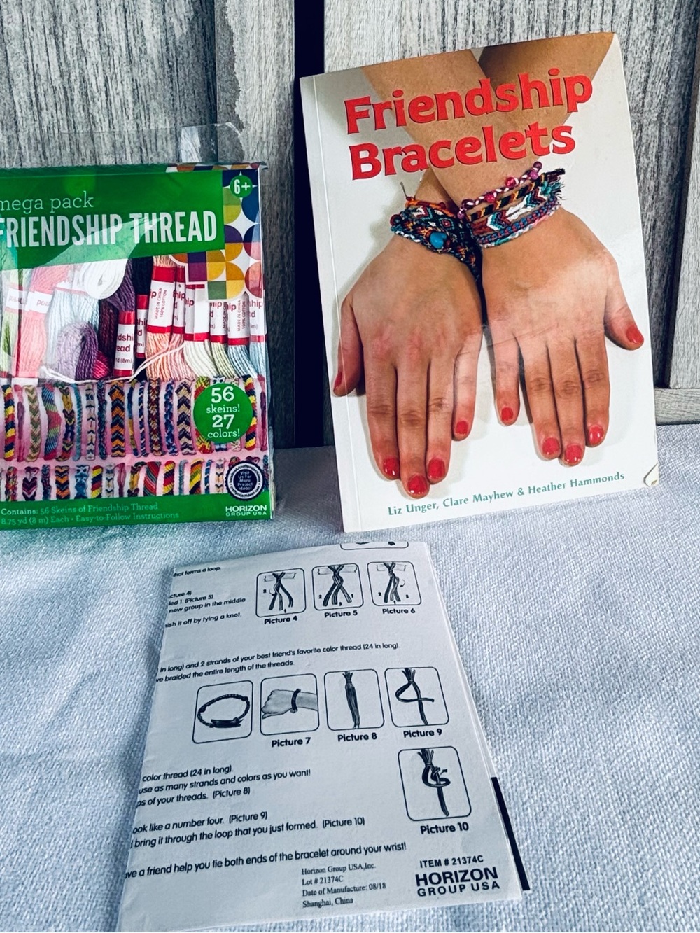 Friendship Bracelets Book with Multicolor Threads
